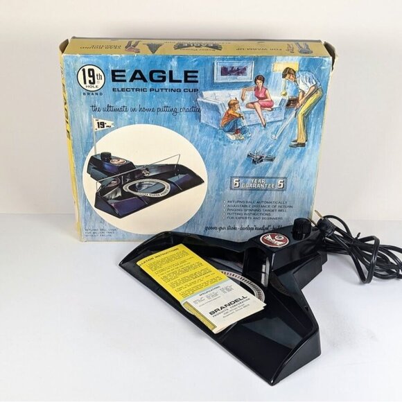 Vintage 19th Hole Eagle Electric Putting Cup Model 1902 With Original Box WORKS! - Picture 1 of 6